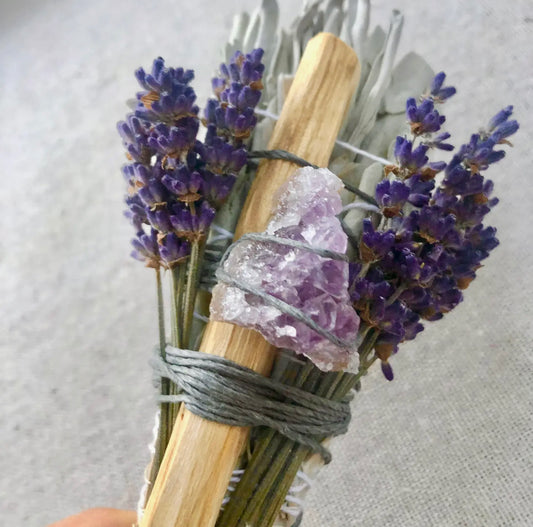Lavender & Palo Santo & Amethyst Sage Wand