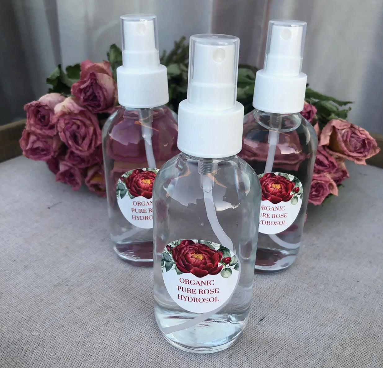 Pure Organic Rose Water Hydrosol